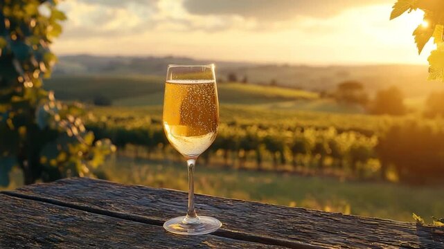italian proseco cocktail at sunset video