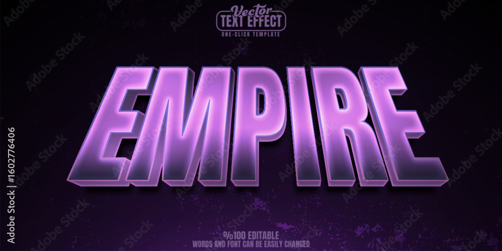 Aufkleber empire editable text effect, customizable game and strategy 3d font style