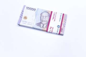 Stacked Banknotes On White Background