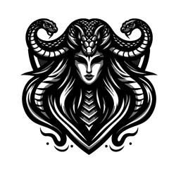 Obraz premium vector illustration of medusa