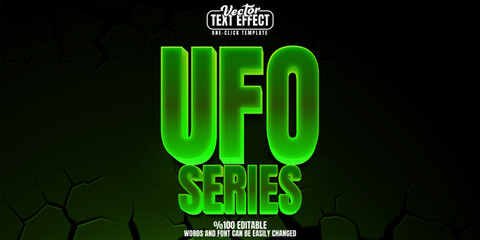 Ufo editable text effect, customizable alien and saucer 3d font style