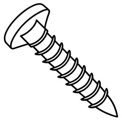 Clean Screw Line Drawing