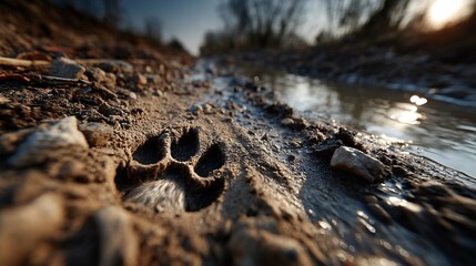 Delicate Impression in Rich Earth Signifying Endangered Species Presence