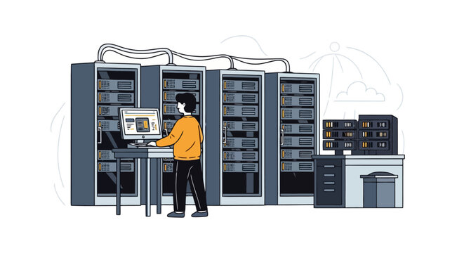 Server Room Technician: Maintenance and Data Security