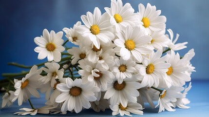 A photo of a bouquet of white daisies