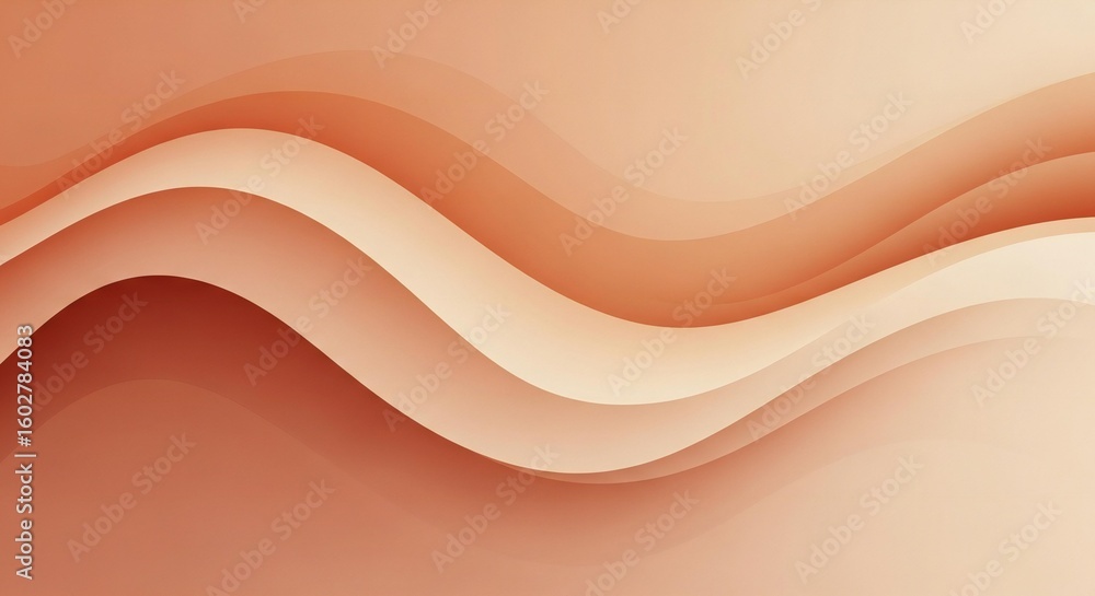 Poster abstract smooth flowing lines in warm earth tones create a calming and elegant background