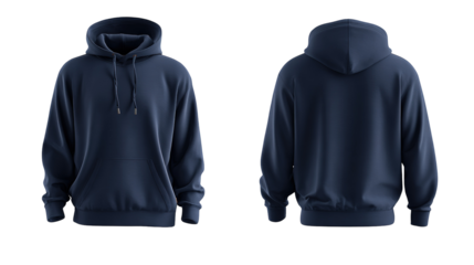 Blank T Shirt color black template front and back view on white background