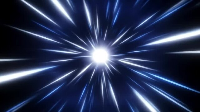 Abstract representation of light rays radiating from a central point, creating a dynamic visual effect
