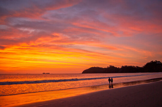Costa Rican sunset stroll