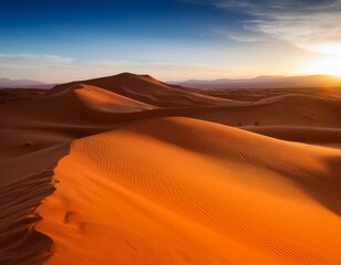sand dunes in the sahara desert at amazing sunrise merzouga morocco orange dunes in the desert of morocco sahara desert morocco