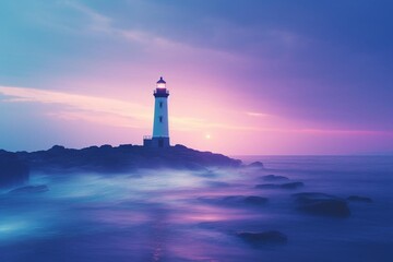 lighthouse at sunset