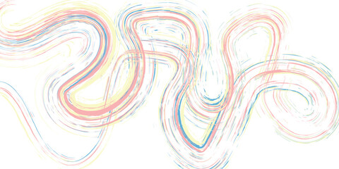 Pastel Abstract Swirls in Pink, Yellow, and Blue Flow Gracefully Across White Background, Depicting Motion, Energy, and Digital Aesthetic in a Soft, Modern Art Form.