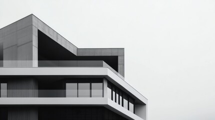 Fototapeta premium Modern Minimalist Architecture with Geometric Shapes and Lines