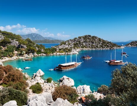 kekova island ucagiz kale antalya turkey