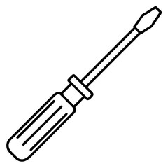 Fototapeta premium Clean Screwdriver Line Icon Design