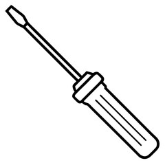 Clean Screwdriver Line Icon Design