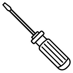 Clean Screwdriver Line Icon Design