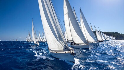 Sailing yachts in a regatta