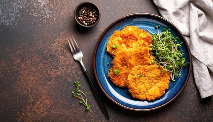 Crispy breaded cutlets on a plate (1)