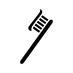  toothbrush icon white on background
