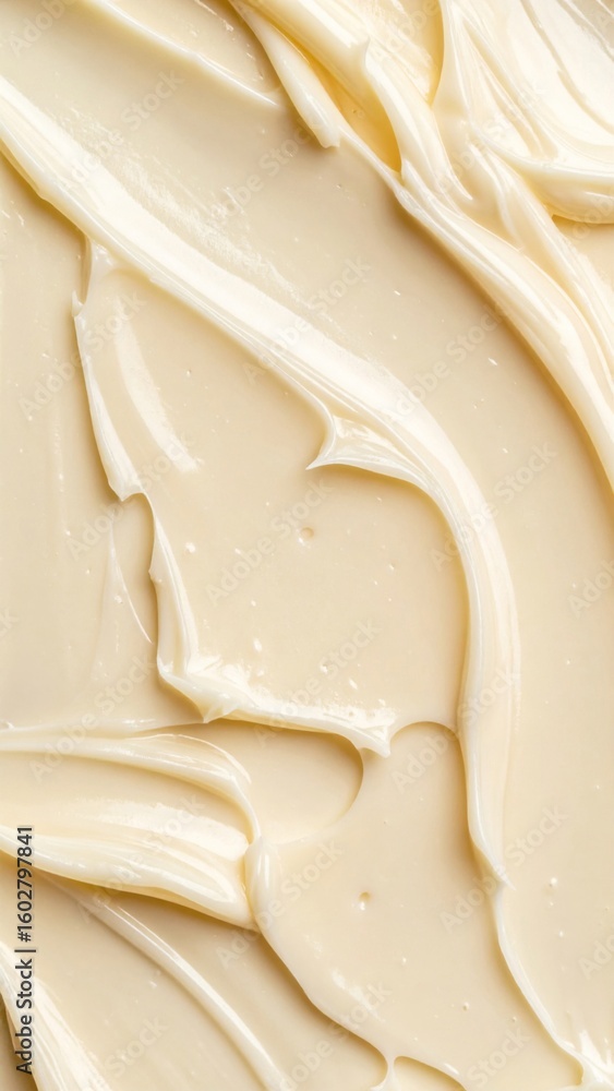 Poster abstract close up creamy beige swirl texture background with smooth and curvy lines