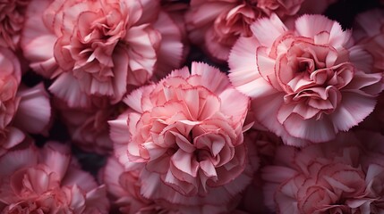 A photo of a close-up of pink carnations