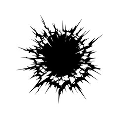 Cracked hole Wall Broken texture.