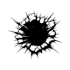 Cracked hole Wall Broken texture.