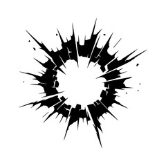 Cracked hole Wall Broken texture.