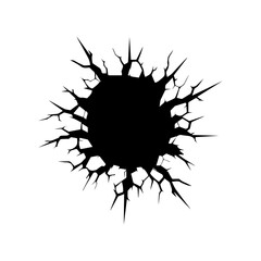 Cracked hole Wall Broken texture.