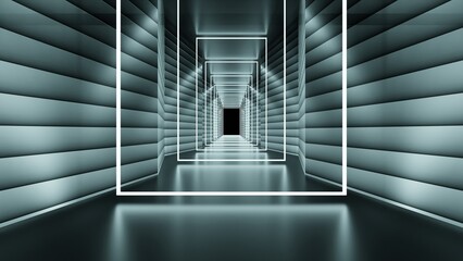 3d render of a corridor