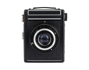 Retro Film Camera on White Background