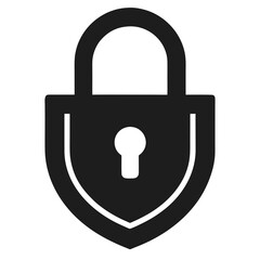 Shielded padlock icon representing security and protection