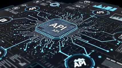Advanced API Integration Visualization for Modern Technology and Connectivity - Powered by Adobe