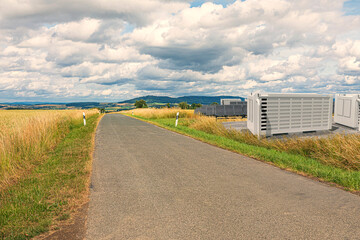 solarfield with battery storage