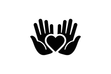 Obraz premium Caring Hands Holding Heart care love
