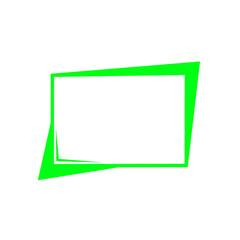 green square speech box frame