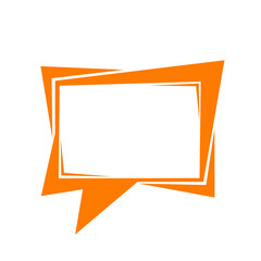 orange square speech box frame cool style