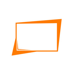 orange square speech box frame