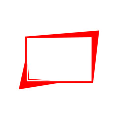 red square speech box frame