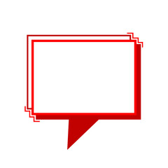 red square speech box frame overlap