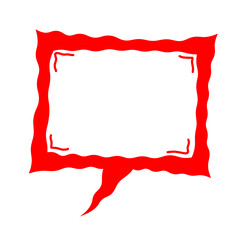 red square wave speech box frame