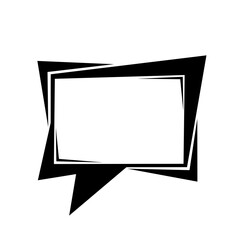 black square speech box frame cool style