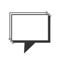 black square speech box frame overlap
