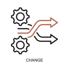 Change Management Change illustration for change management concept
