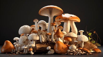 A photo of a collection of different mushrooms.