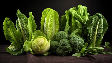 A photo of a collection of different types of cabbage
