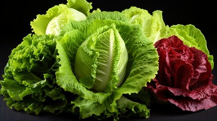 A photo of a collection of different types of cabbage