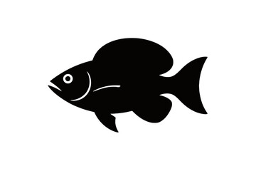 Stylized Fish Silhouette aquatic animal