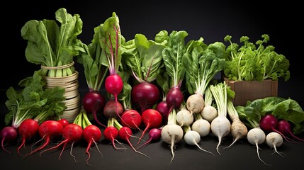 A photo of a collection of different types of radish